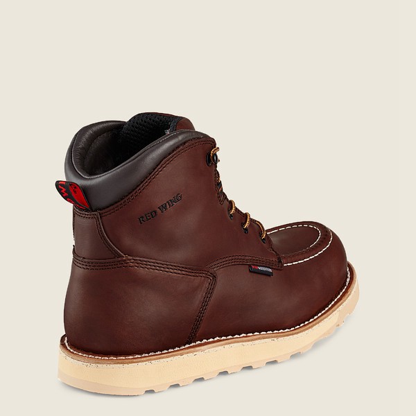 Red Wing Mens Traction Tred - 6-inch Waterproof Soft Toe - Work Boots Brown - 7298TGBUK